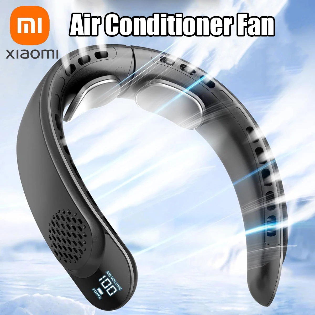 2024 New Xiaomi Wearable Air Conditioner USB Rechargeable Portable 3 Refrigeration Hanging Neck Fan Mute Outdoor Summer Cooler