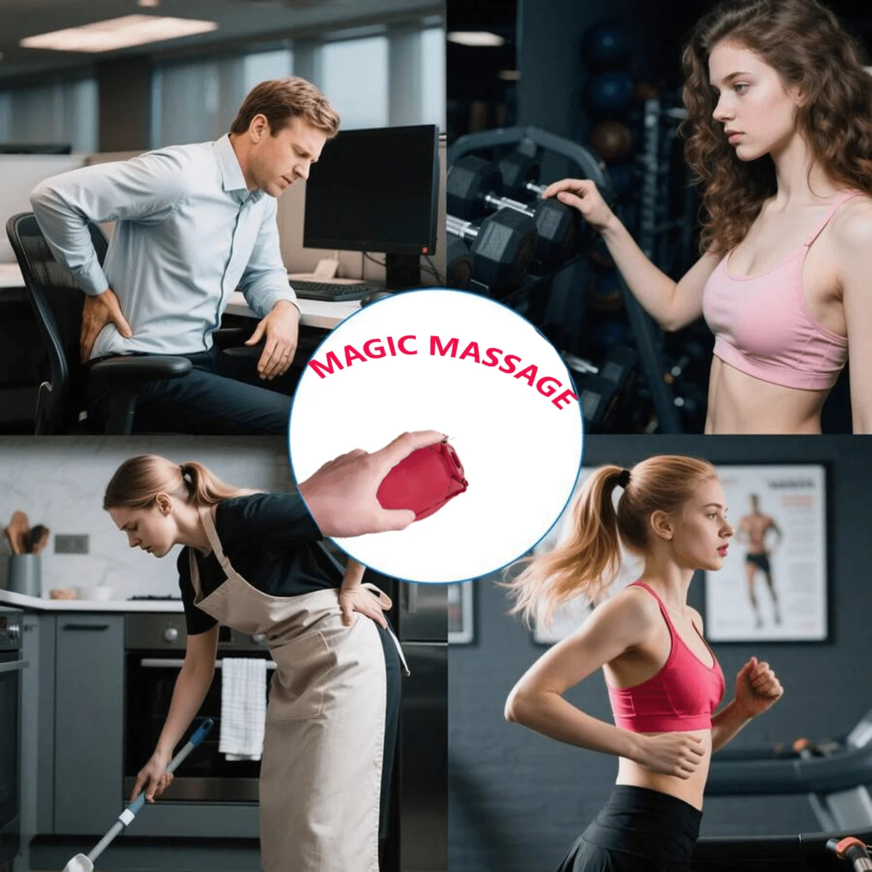 

USB-Rechargeable Handheld Massager Full-Body Vibration Multi-Mode Relax Tool