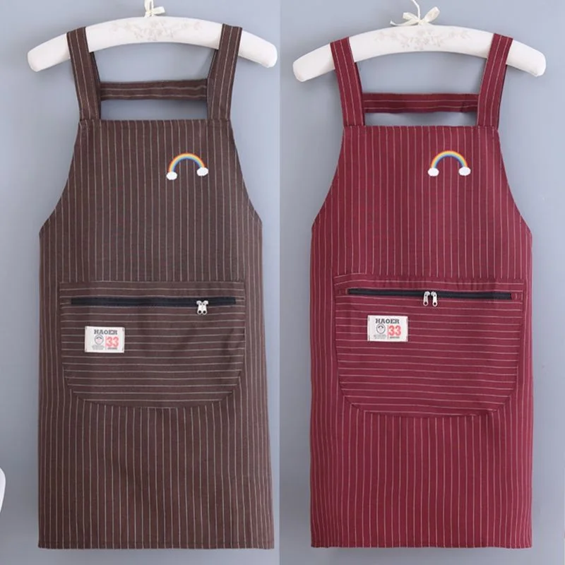 Fashion Breathable Apron Kitchen Oil And Dirt Resistant Apron Waisted Women's Adult Workwear Dirty Resistant Daily Necessity