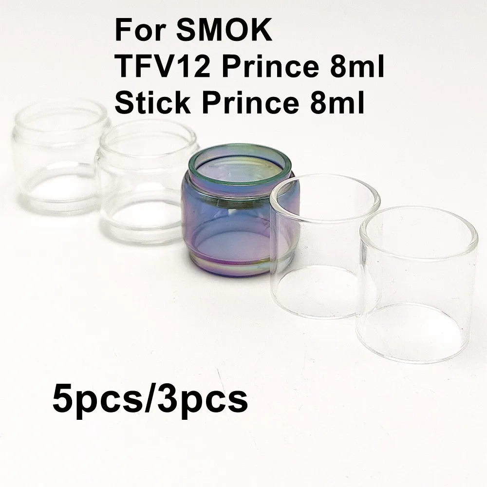 5PCS/3PCS Glass Tube For Stick Prince Glass / TFV12 Prince Bubble Straight Glass Graphic Stationery Tools