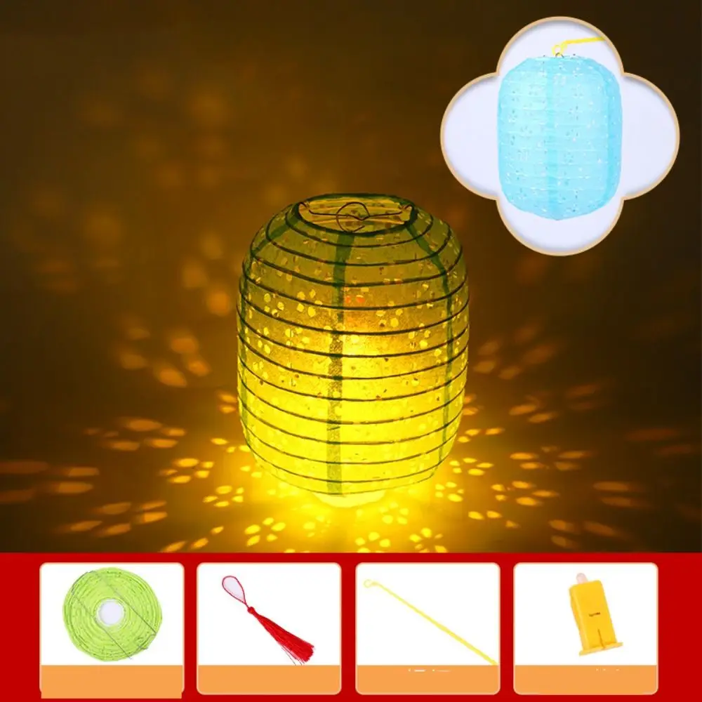 متعدد الألوان مضيئة الفوانيس الورقية المستديرة الصينية اليدوية ورقة مصباح الكرة جوفاء معلقة منتصف الخريف فوانيس احتفالية ديكور المنزل