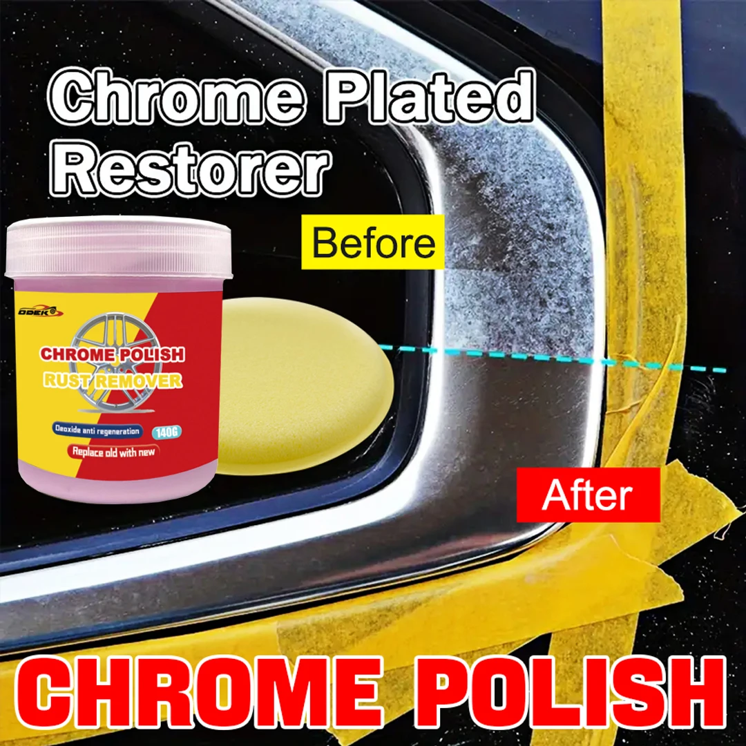 140g Car Chrome-Plated Repair Paste - Metal Polishing and Rust Removal for Windows, Doors and Signs