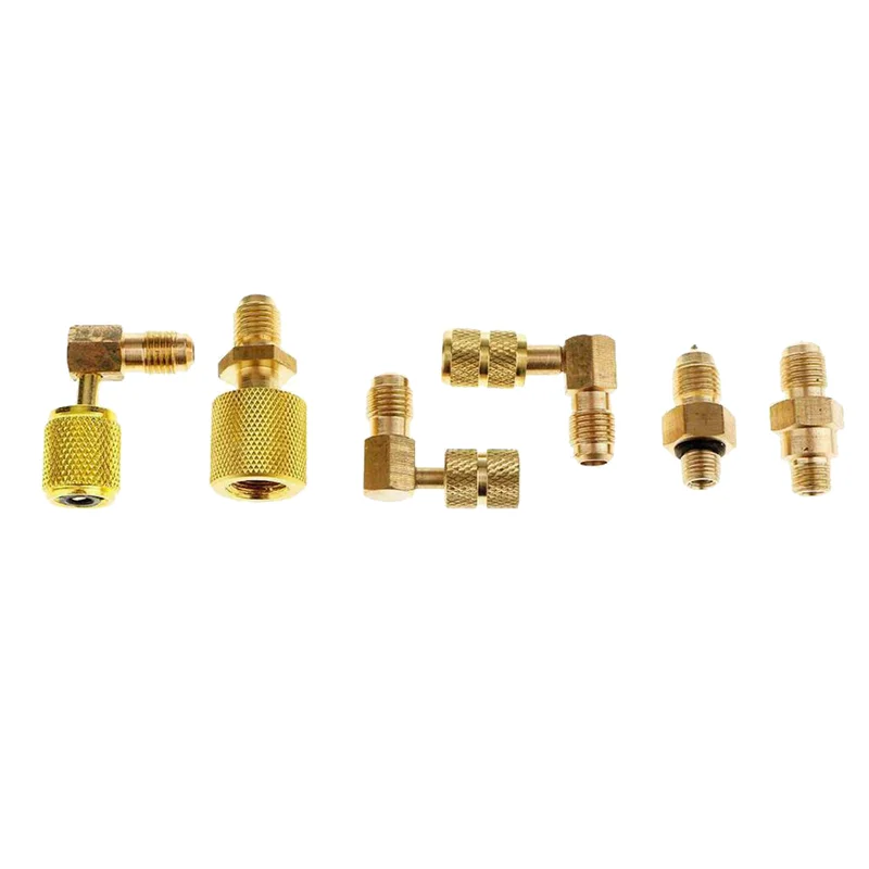 

НОВЫЙ-8 шт., набор холодильных шлангов для автомобильного кондиционера, комплект для заправки кондиционера, адаптеры для преобразования CT-138