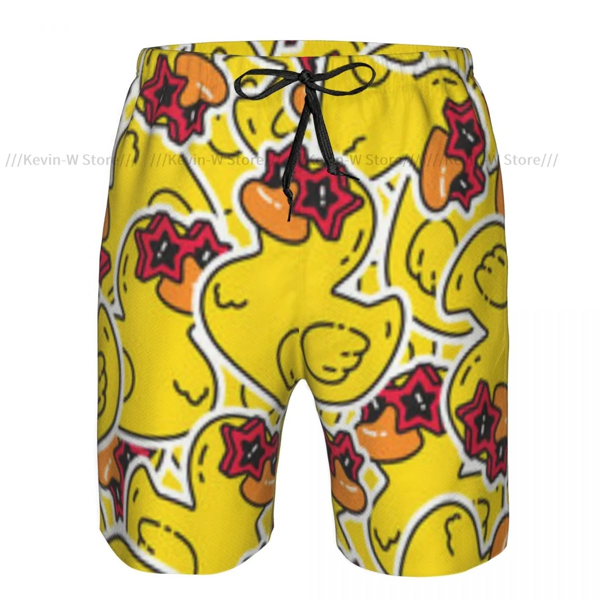 Swimwear Mens Swim Shorts Beach Swimming Trunks For Man Duck Star Sunglasses Pattern Swimsuit Surf Board Bathing Suit