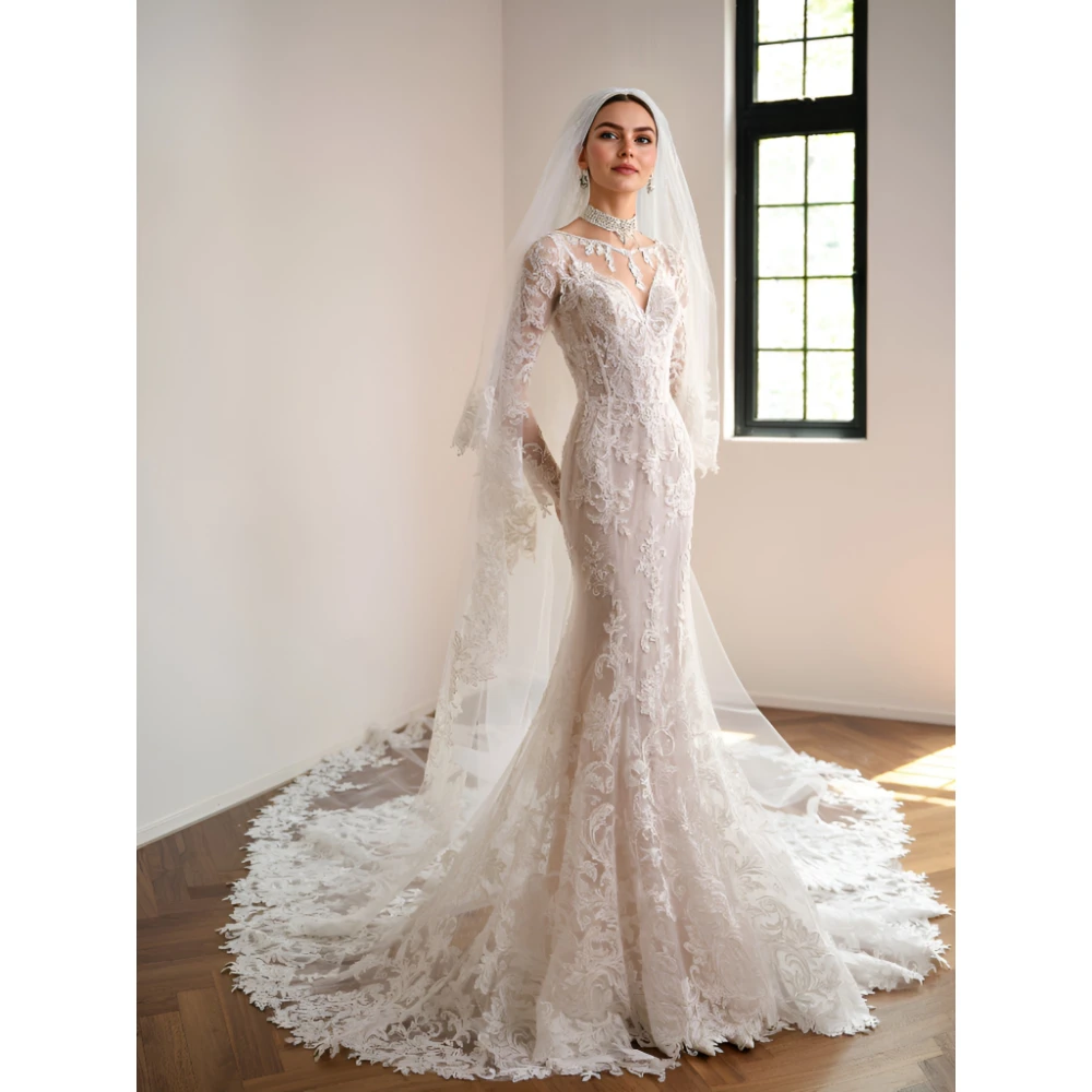 ESBRIDE Abiti da sposa principessa personalizzati per la sposa con spalle scoperte Abito da sposa da ballo da donna Abiti da sposa principessa Abito invernale