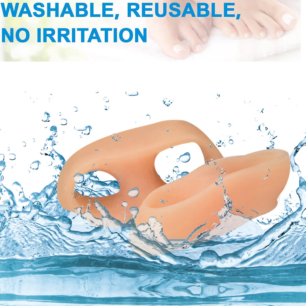 Pexmen 2 Teile/para Gel Kleine Toe Separator Wenig Kappe Protector Spacer Pinky Toe Corrector für Bunion Schmerzen Kallus und Blister