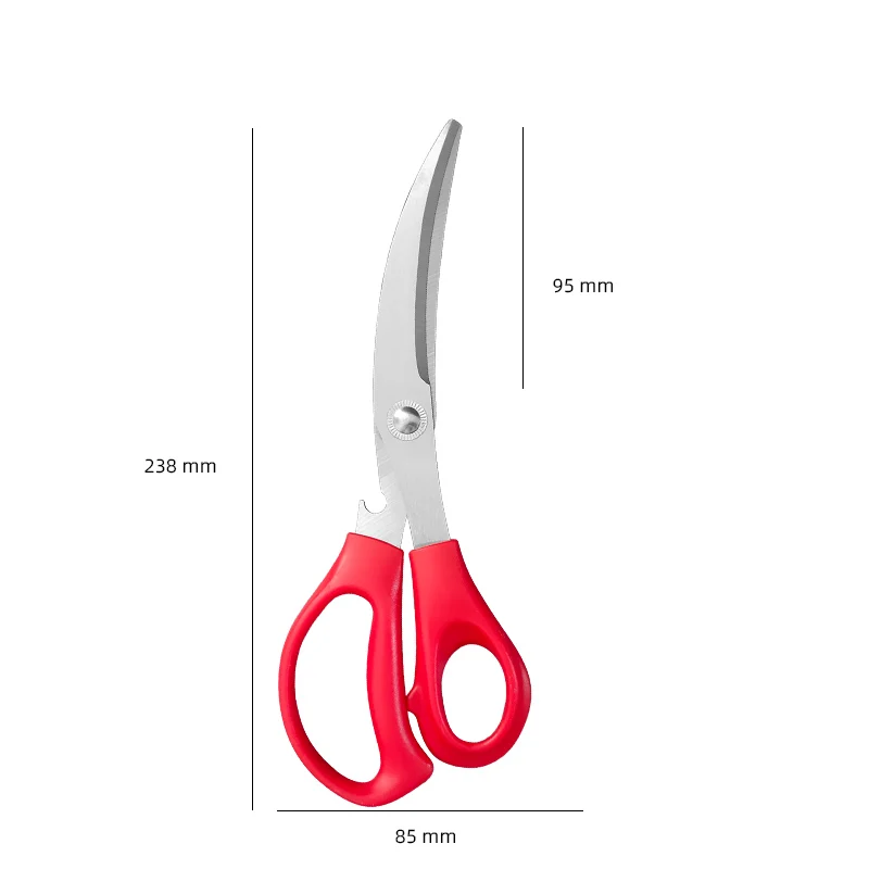 Stainless Steel Scissors Kitchen Cooking Scissors Multifunctional Barbecue Scissors Food Vegetable Meat Scissor Kitchen Gadgets