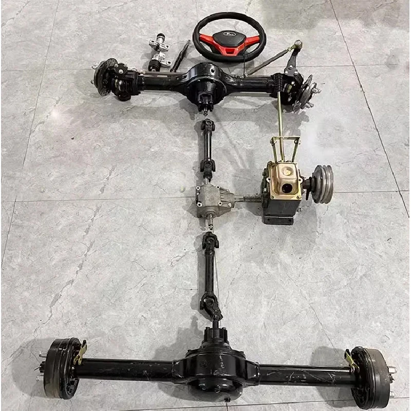 4X4 4Wd Fuel Wing Autonomous Tractor Tire Unicycle Wheel Hub Motor Differential Rear Full Set Shaft