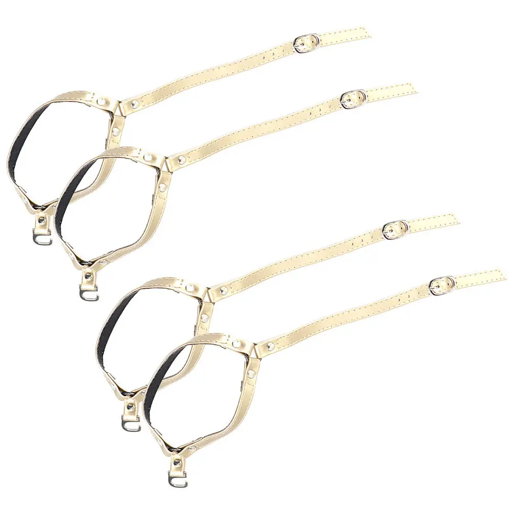 

2 пары съемных ремешков для обуви на щиколотку, предотвращающих соскальзывание, из полиуретана с металлическими элементами, сменные ремешки на каблук для женских туфель на каблуке и балеток