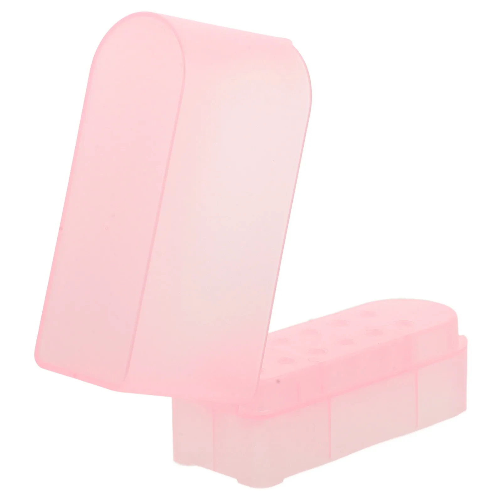 

Plastic Nail Drill Bits Storage Box Functional Grinding Head Display Case for Nail Salon Home Use Well-Organized Manicure Tool