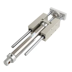Airtac Style Compact Guide Rod Pneumatic Cylinder Triple-Shaft Magnetic Double Acting Thin Air Cylinder TMIM/TMICM/TMICL Series