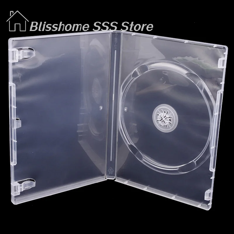 【S】Transparent Bottom CD Box Empty CD Case PP Plastic Milky Transparent CD Case CD Case Capacity 1 Discs High Quality Durab