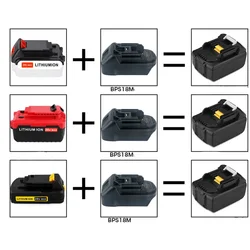 Hot Battery Adapter For Black & Decker/For Porter Cable/ For Stanley Battery Converted To Replace For Makita BL1830 Battery 18V