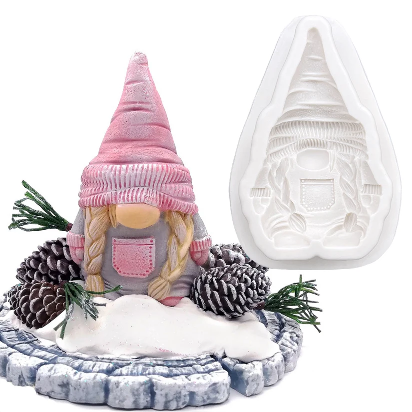 Gnomes Christmas Thanksgiving Day Silicone Sugarcraft Mold Cupcake Baking Mould Fondant Cake Decorating Tools
