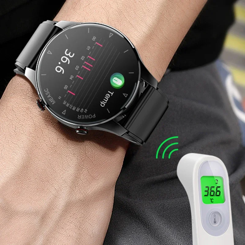 Air Pump+air Bag Type True Blood Pressure Smart Watch, Temperature Real Data Medical Sphygmomanometer Smartwatch for IOS Android - Image 4