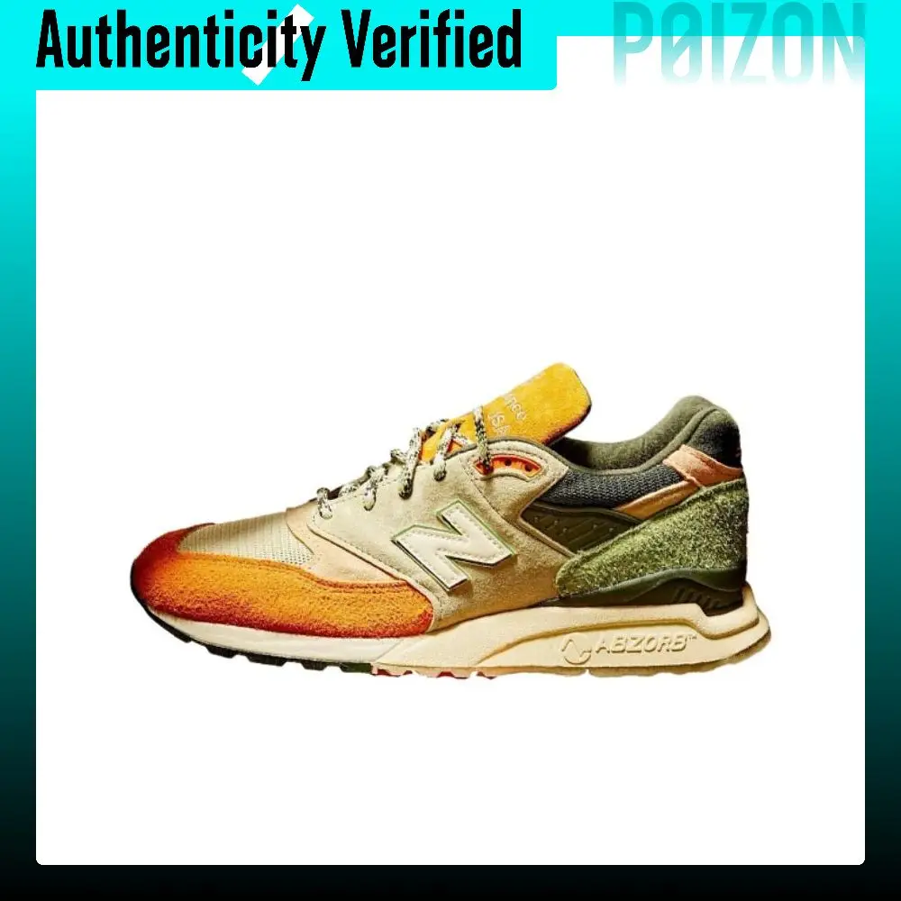 New Balance NB 998 Running Shoes Men's Low-top White/Yellow/Green U998KT1