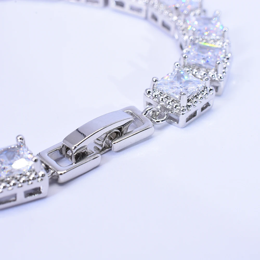 Elegant Women\'s Hand Bracelets Cubic Zirconia Zircon Stones Bracelet for Bride Ladies Teachers Jewelry Accessories