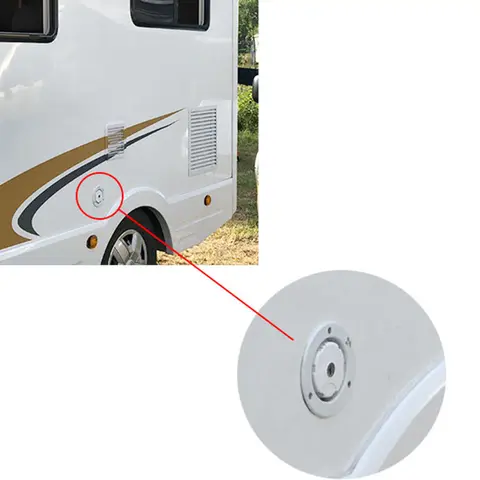 Husbilstillbehör Gravity Färskvattenpåfyllningslucka Låsbar inloppsfilter Släpvagnstanklock CARAVAN Påfyllningshals för båthusbil 10 best sales husbilens vatteninlopp - №6