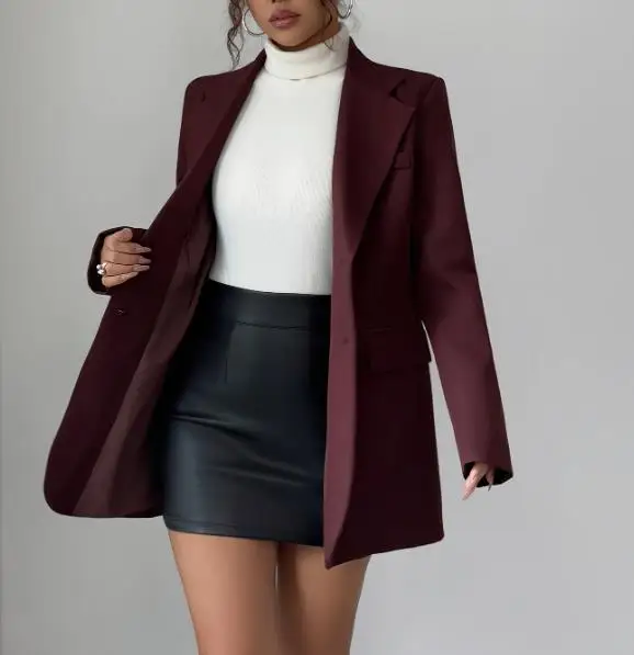 

Women's Suit Jacket 2025 Autumn and Winter Latest Hot Selling Elegant Style High-End Long Sleeved Suit Jacket Women's Clothing