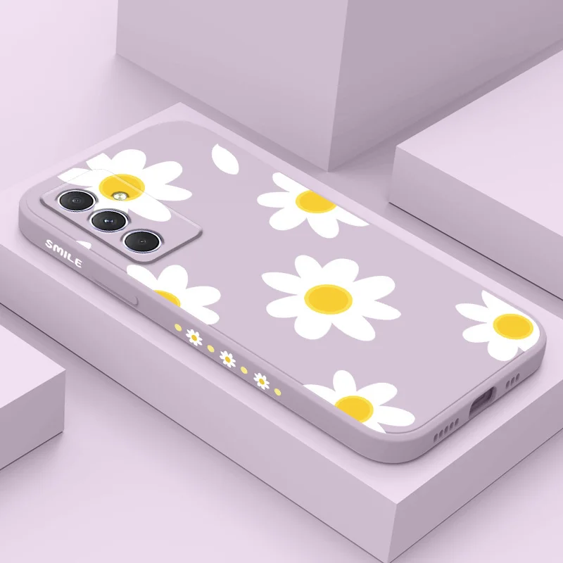 Daisy Flowers Case Samsung A54 A34 A24 A14 A04 A04S A04E A73 A53 A33 A23 A13 A03 A72 A52 A52S A32 A22 A15 A25 A35 A55 4G 5G