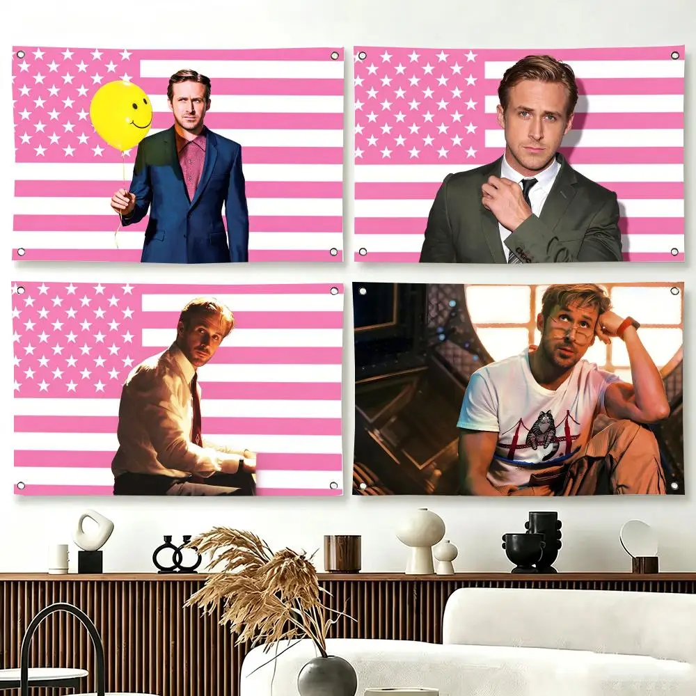 Ryan Gosling Pink American Flags  For Living Room Home Dorm Decor Wall Outdoor Camping Party Banner Gifts
