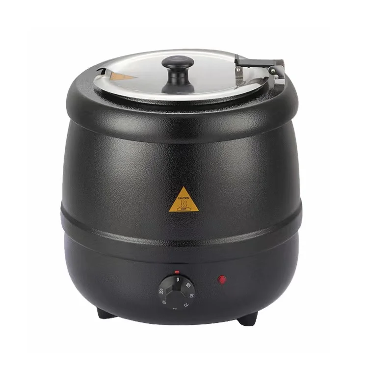 Electric Soup Pot Catering Hot Pot Soup Warm Station Black Silver Color 10L 13L Soup Hot Pot