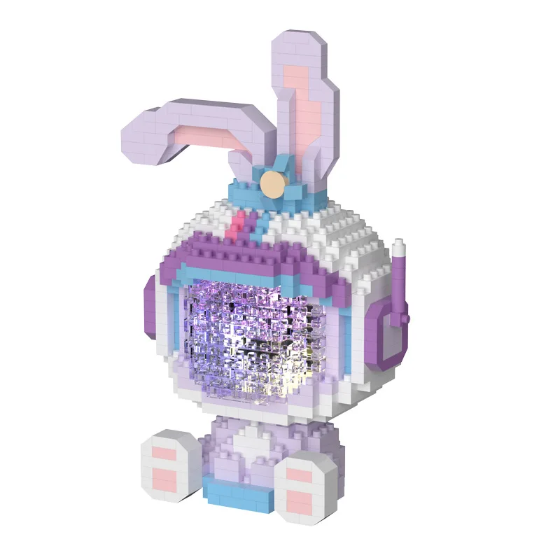 Disney Linabell Micro Building Blocks Lighting Space Stellalou Duffy Cookie Gelatoni Friend Mini Brick Figure Toys For Kids Gift