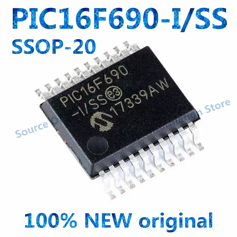 PIC16F690-I/SS SSOP-20 8-bit Microcontroller, 100% New