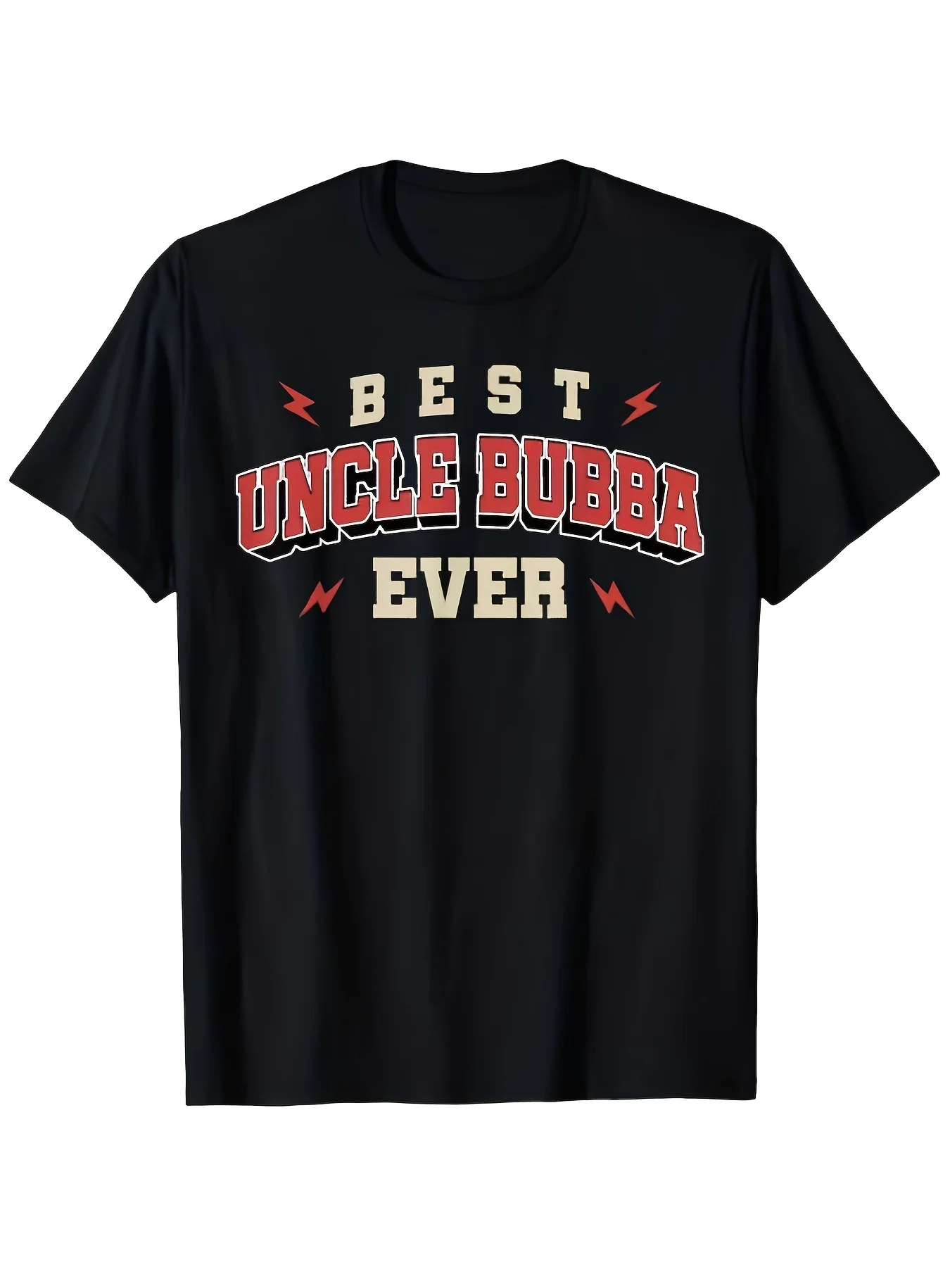Best Uncle Bubba Ever Shirt Birthday Uncle Bubba T-Shirt Unisex Round Neck Black Size SXXXL Short Sleeve Top for Daily Activities Crew Neck DropRetro Casual Short-Sleeved T-Shirt with Printed Pattern, Machine Washable