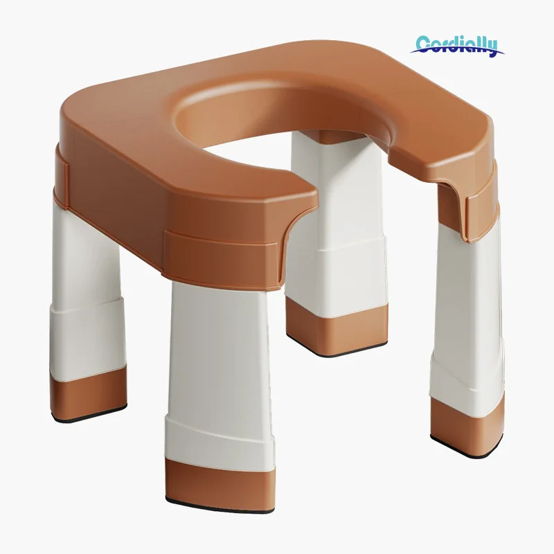 Adjustable Toilet Seat Elderly Pregnant Women Portable Commode Bench Non-Slip Bathroom Safety Stool Handrails Frame