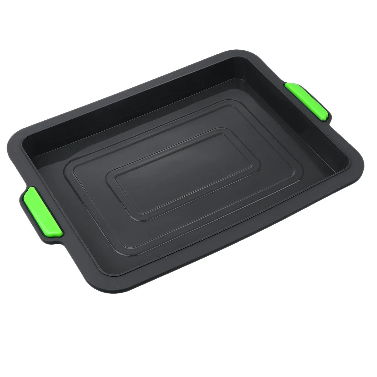 Premium Heavy Duty Non Stick Baking Tray High Temperature Resistant Cake Pan for Home Restaurant Hotel Use Dark Grey Handle