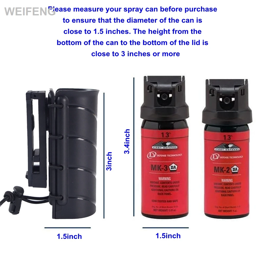 KRYDEX Держатель для перцового спрея для Duty Belt OC/Mace Pepper Holster MK4 Чехол для канистры, вращающийся на 360° чехол для переноски, сумка для дубинки