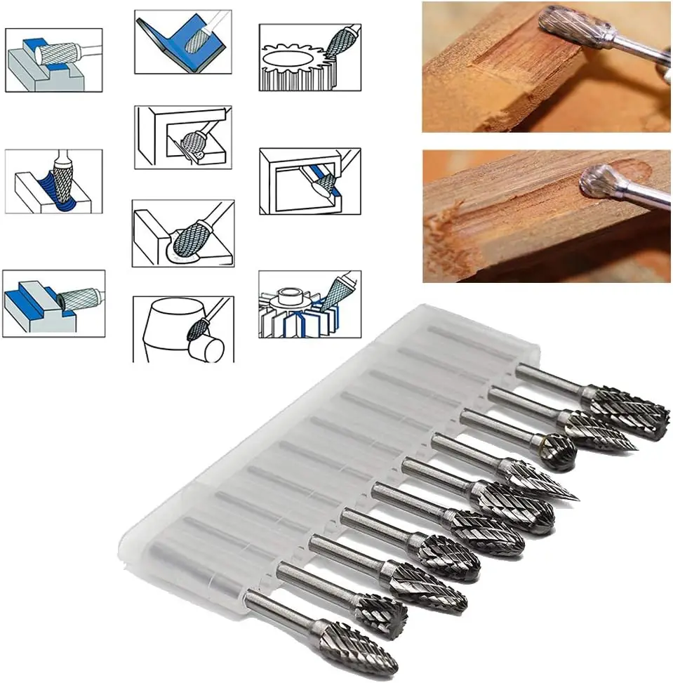 tungsten-steel-rotary-burr-dual-grit-metal-polishing-engraving-bit-235mm-shank-fine-carving-tool-for-alloy-wood