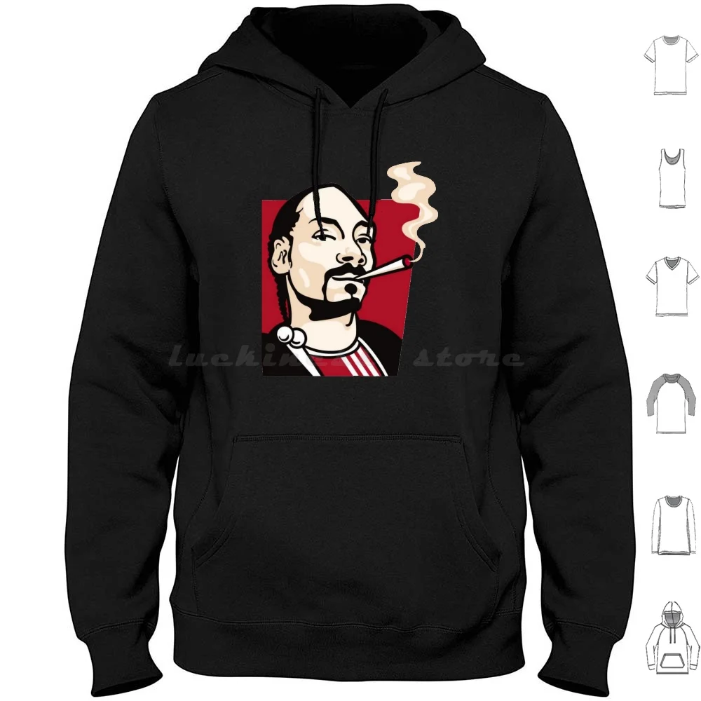 Hoodie cotton Long Sleeve Snoop Dog 420 Meme Hiphop Rap Old School Big West Coast West Coast Rap California Highway Smoke Dog