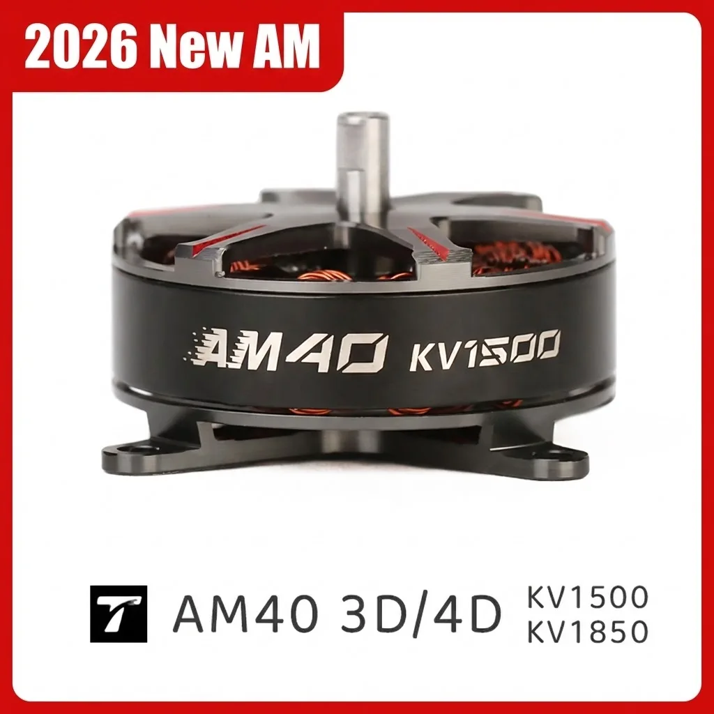 

2026 New Arrival AM40 3D/4D Motor KV1500 KV1850 T-Motor Brushless Motor for RC Fixed Wing Airplane F3P 4D Stunt Flying