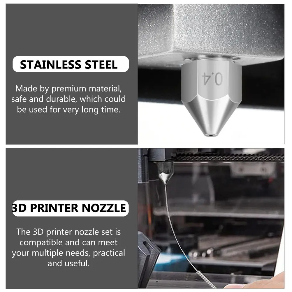 

Набор сопел для 3D-принтера из нержавеющей стали, совместимый с Creality Ender, гладкий, блестящий
