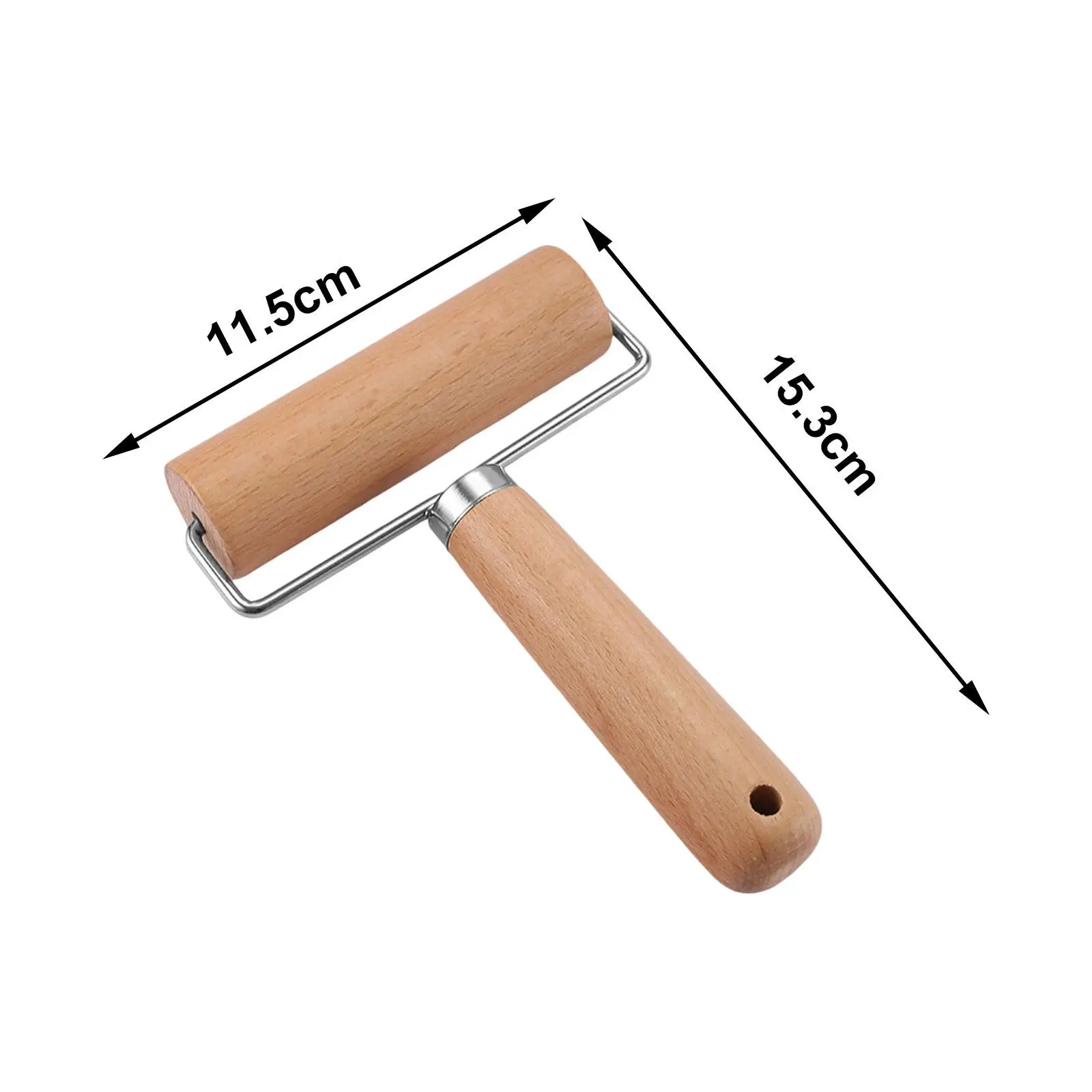 Dough Roller Roller Stick Supplies with Handle Rolling Pin Nonstick Wooden Stick for French Fondant Flour Pie Crust Cookie