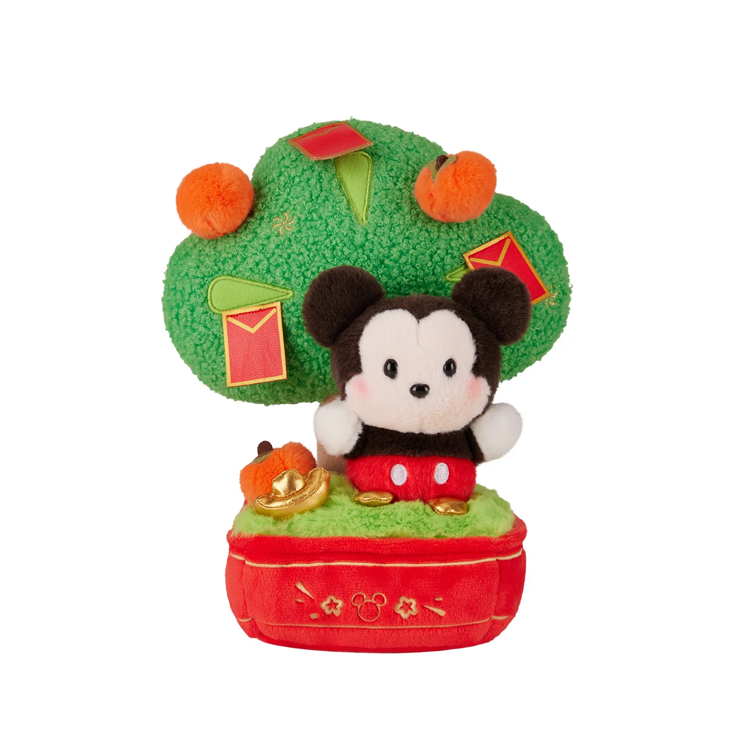 Плюшевый брелок Disney на китайский Новый год с Микки и Минни Маус, красный шарм на удачу, подарок для коллекции 2026 лет