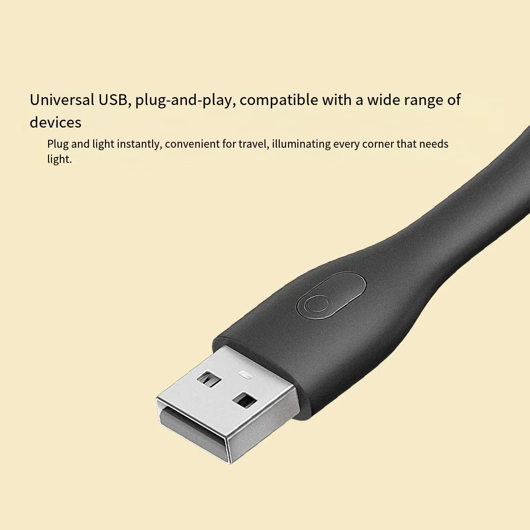 Xiaomi Mijia Youpin Zmi Usb Draagbare Led Licht Met Schakelaar 5 Niveaus Helderheid Usb Voor Power Bank Laptop Notebook