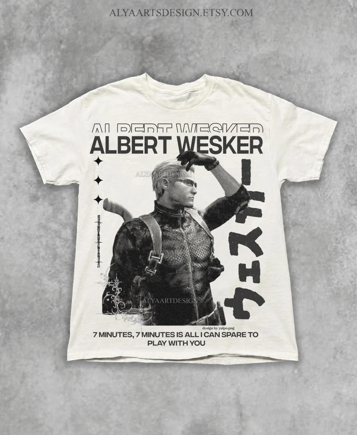 Albert Wesker T-shirt: Retro Style T-shirt, Resident Evil T-shirt, Unisex T-shirt, Daily Casual Fashion Street Wear