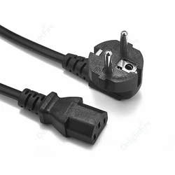 European Electrical Power Cord 1.2m 1.5m 1.8m Euro Plug Cable IEC C13 Power Adapter Cable For Dell Laptop Projector Printer