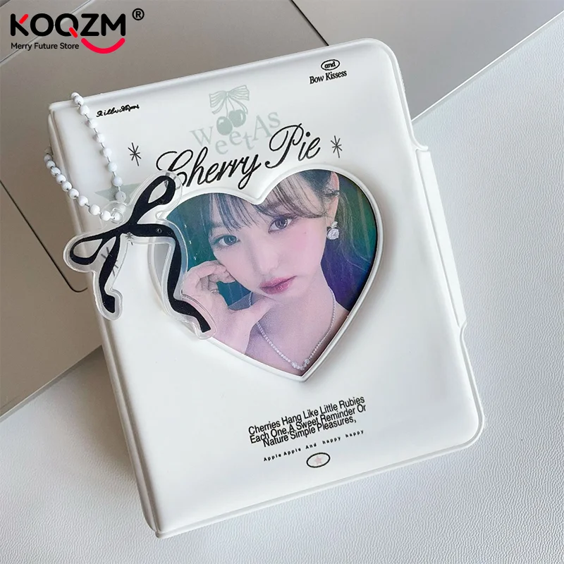 Kpop Photocards Binder Sweet Bow Photo Album Mini Photocard Holder 3 Inch Love Heart Picture Storage Case
