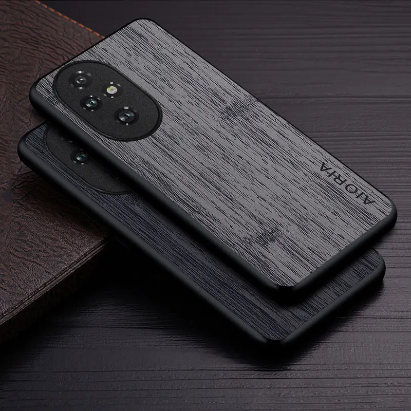 Case for Honor 200 Pro 200 Lite 5G funda bamboo wood pattern Leather phone cover Luxury coque for Honor 200 Pro case capa