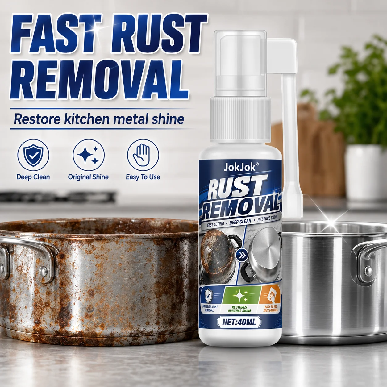 General Motors Metal Rust Remover and Protective Spray, Iron Removal Conversion Spray, Metal Rust Remover, Suitable for Car Part