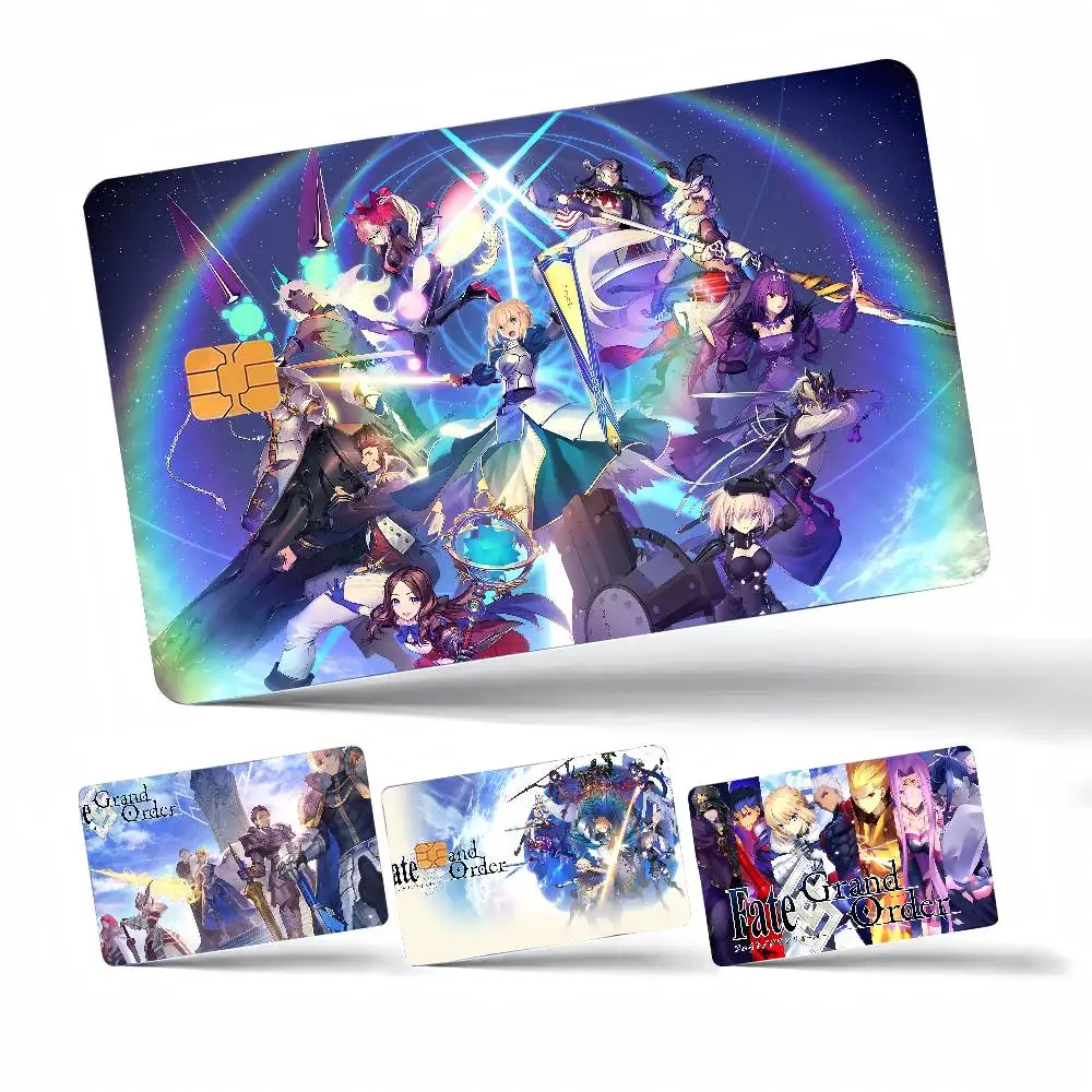 Fate Grand Order Anime 1 Set Of 4 Pcs Credit Card Skin Stickers For VISA Bank Card Waterproof Sticker Anti-scratch Women Gift