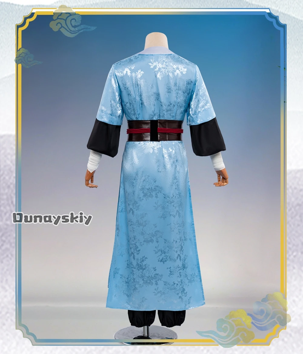 Lv Dongbin Cosplay Anime All Wishes Come True Costume Printing Round Collar Robe Hanfu Chinese Traditional Clothes Hallowee view 3