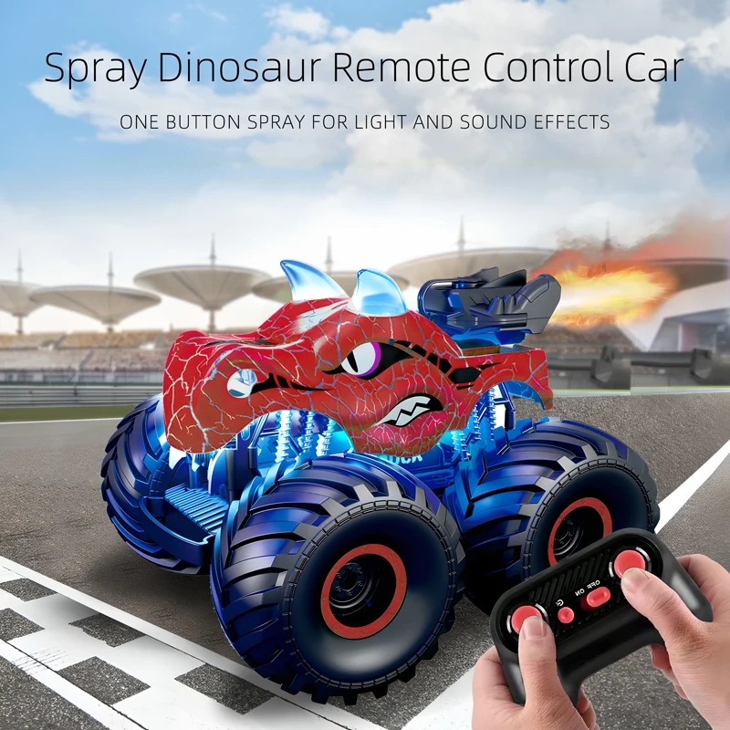 

928-10 Spray Dinosaur Remote Control car Electric RC Car Radio Toy Bubble Machine Drive Off Road Toy For Boys Girls Kids Gift