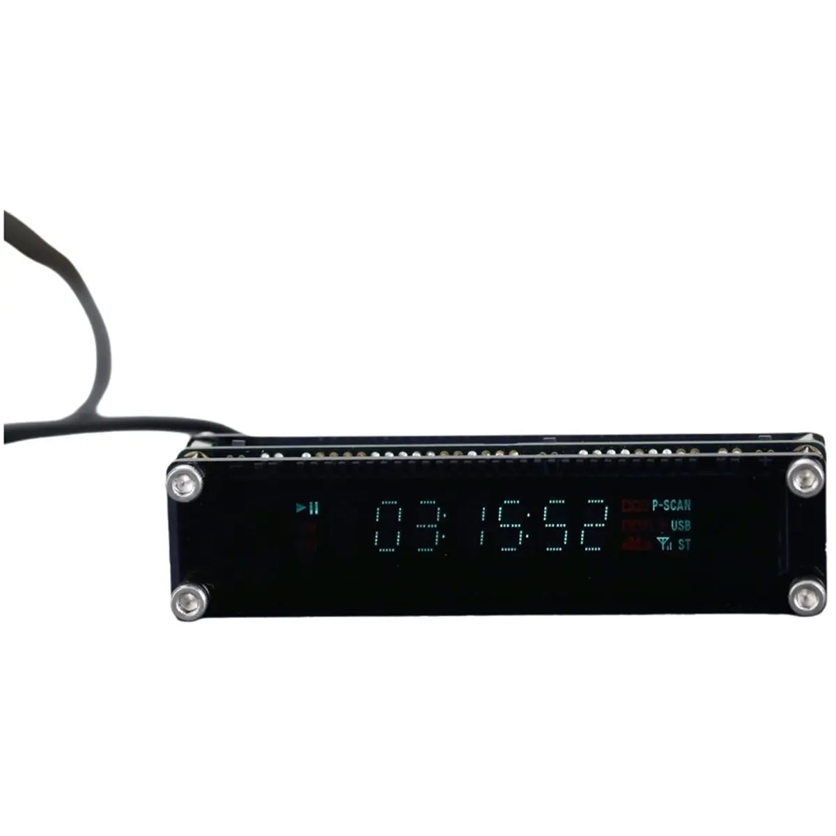 A72U VFD Clock Vacuum Fluorescent Display Reverse Display Fluorescent Automatic Calibration DIY Gift Type-C Power Supply