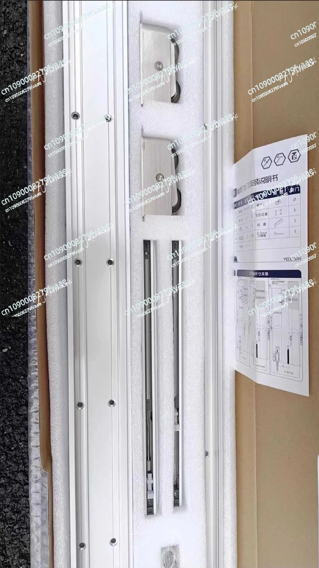 

Invisible Two-way Buffer Sliding Door Rail Slide Accessories Hardware Trackless Ghost Door Hardware Kitchen Bedroom Sliding