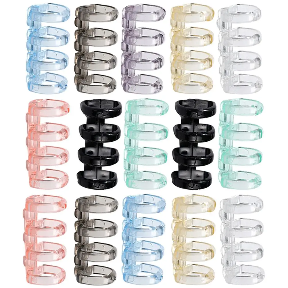 

16pcs Binder Spiral Rings Plastic 4 hole Compact Binding Coils for Replacement Notebook Office School Supplies